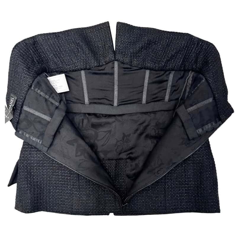 Chanel Chanel 2018 White Linen Strapless Bustier Top Size 38 pre-owned White Linen Good condition - Inside View