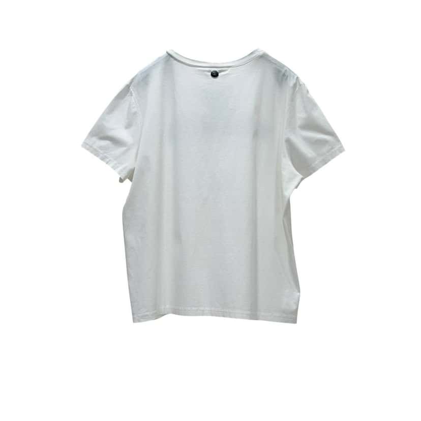 Chanel Chanel Gabrielle White Short Sleeve Cotton Top Sz 50 Pre-owned White Cotton Good condition - Back View