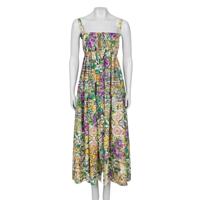 Dolce & Gabbana Dolce & Gabbana Vibrant Floral Silk Dress IT38/XS Pre-owned Other Silk Good condition - Front View