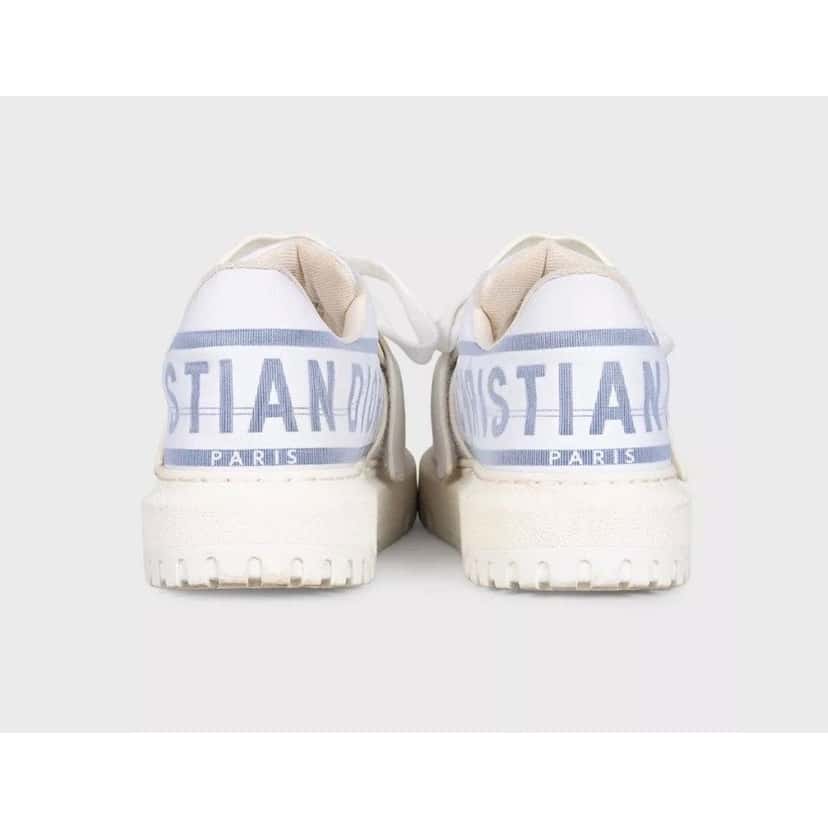 Christian Dior Christian Dior Dior-ID Textile Sneakers Size 37 Pre-owned White Leather Good condition - Model View