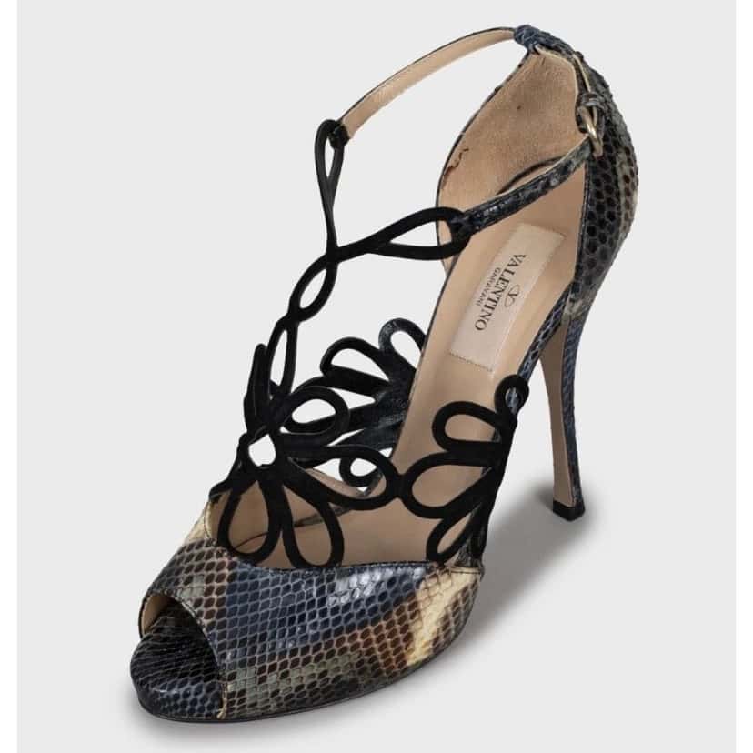 valentino Valentino Snakeskin Print Lambskin Leather Stiletto Heels - Size 37 Other Leather Good condition - Inside View
