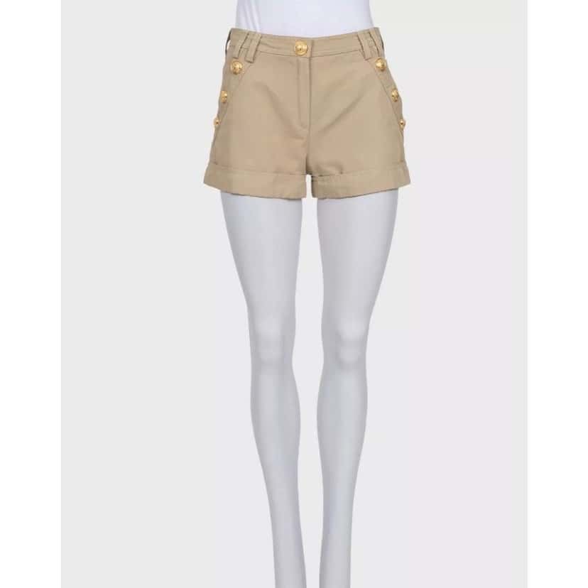 Balmain Balmain Beige Cotton-Linen Suit with Shorts Sz. FR36 / S Pre-owned Beige Cotton Good condition - Model View