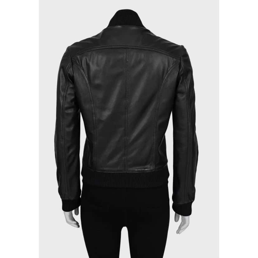Dolce & Gabbana Dolce & Gabbana Black Leather Bomber Jacket - IT38/XS pre-owned Black Leather Good condition - Inside View