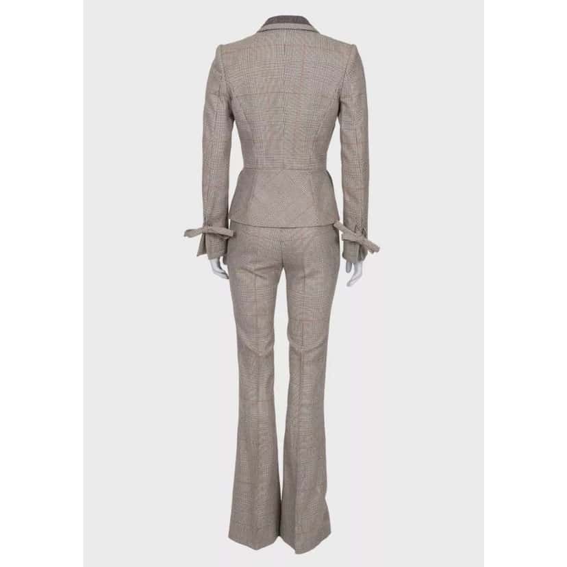 Gianfranco Ferré Gianfranco Ferre Chic Beige Wool Checked Suit - IT38/XS pre-owned Beige Wool Good condition - Inside View