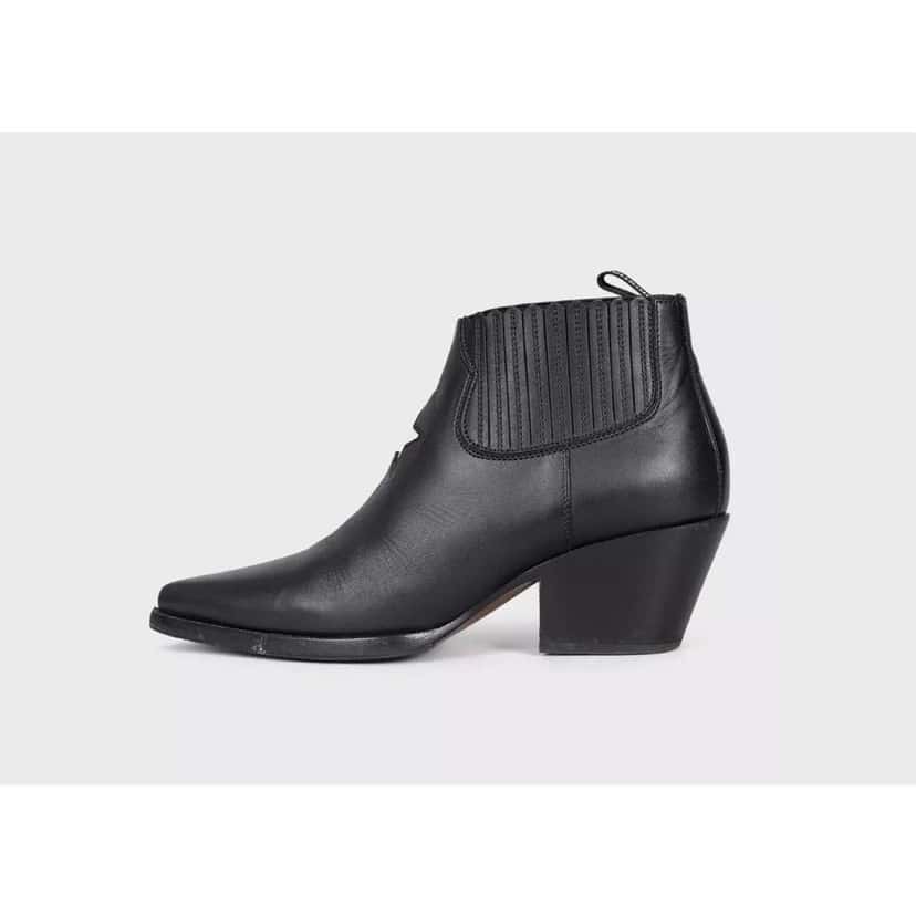 Christian Dior Christian Dior Black Leather Cowboy Boots - Size 37.5 pre-owned Black Leather Good condition - Back View