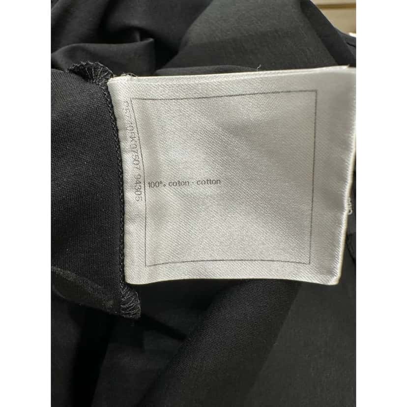 Chanel Chanel Gabrielle Black Cotton Long Sleeve Crew Neck Top Sz 48 pre-owned Black Cotton Good condition - Inside View