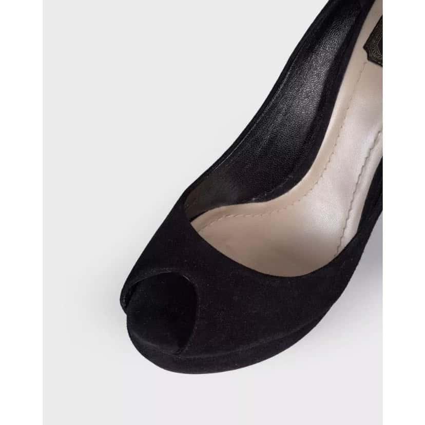 Christian Dior Christian Dior Black Suede Open Toe Pumps Sz.39.5 Pre-owned Black Suede Good condition - Model View