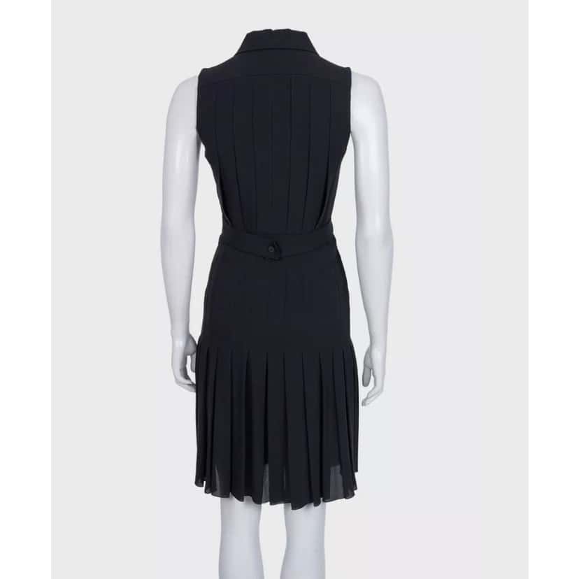 Chanel Chanel Black Silk Pleated Dress Sz.34 pre-owned Black Silk Good condition - Inside View