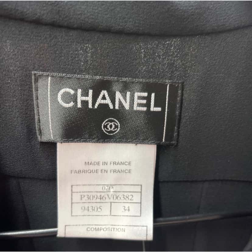 Chanel Chanel Black Silk Pleated Dress Sz.34 pre-owned Black Silk Good condition - Box View