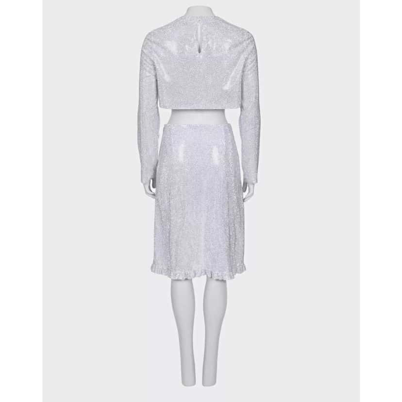 Miu Miu Miu Miu Silver Skirt Suit Sz.38 pre-owned Silver Good condition - Inside View