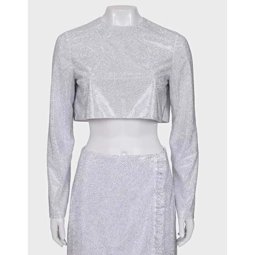 Miu Miu Miu Miu Silver Skirt Suit Sz.38 pre-owned Silver Good condition - Box View