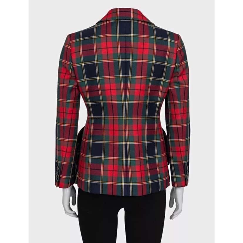 Christian Dior Christian Dior 2019 Tartan Fitted Wool Jacket Sz 40 pre-owned Other Wool Good condition - Inside View
