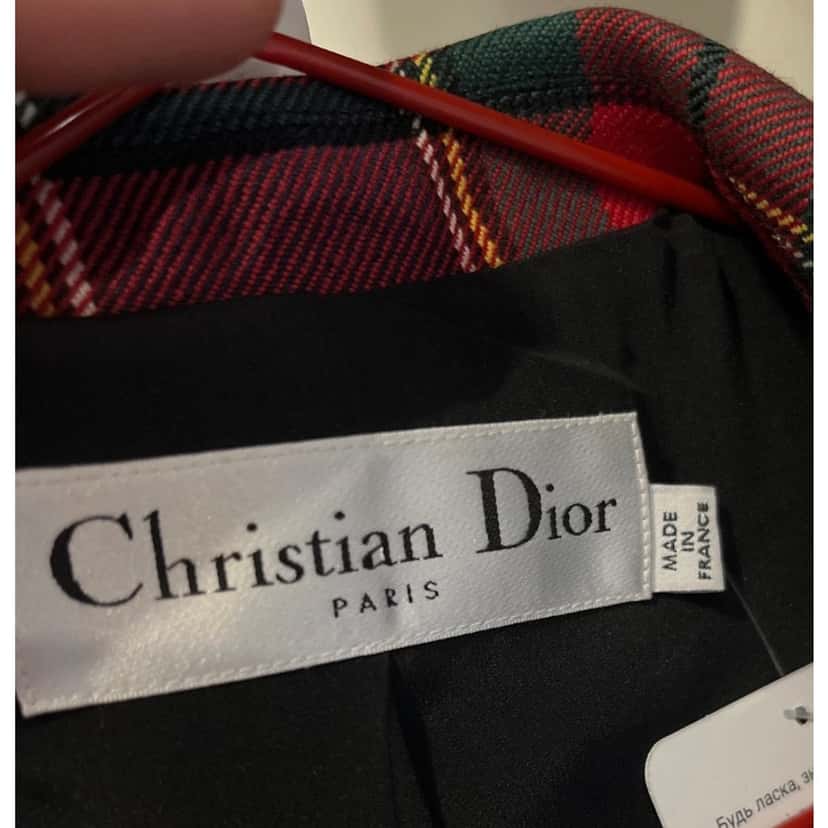 Christian Dior Christian Dior 2019 Tartan Fitted Wool Jacket Sz 40 pre-owned Other Wool Good condition - Box View