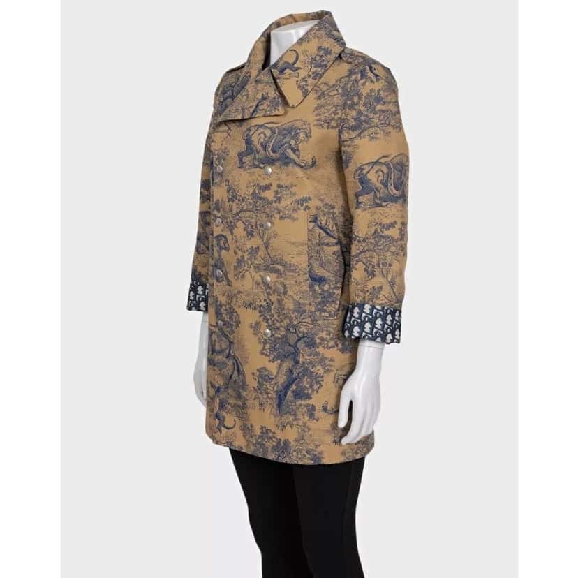 Christian Dior Christian Dior Brown Signature Print Trench Coat Sz. 36 pre-owned Brown Never worn - Back View