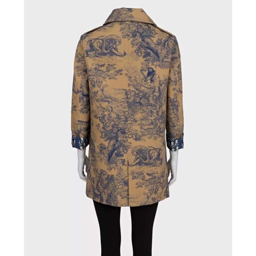 Christian Dior Christian Dior Brown Signature Print Trench Coat Sz. 36 pre-owned Brown Never worn - Inside View
