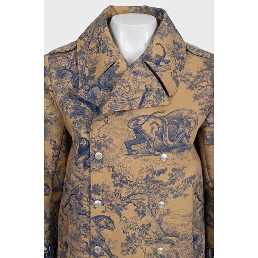 Christian Dior Christian Dior Brown Signature Print Trench Coat Sz. 36 pre-owned Brown Never worn - Model View