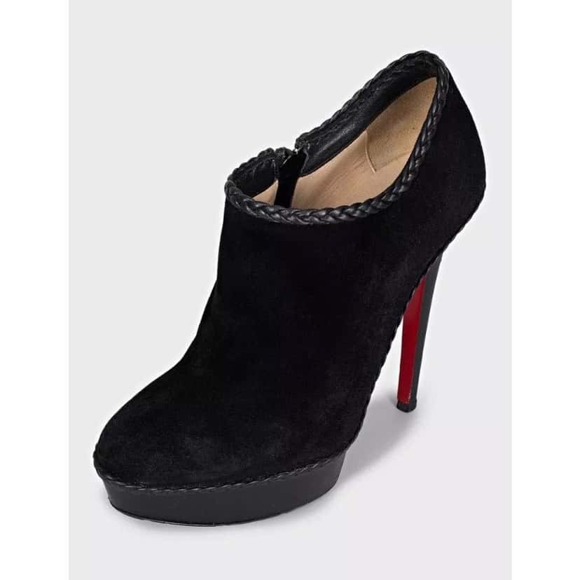 Christian Louboutin Christian Louboutin Black Suede Ankle Boots Stiletto Heel sz.37.5 pre-owned Black Suede Good condition - Inside View