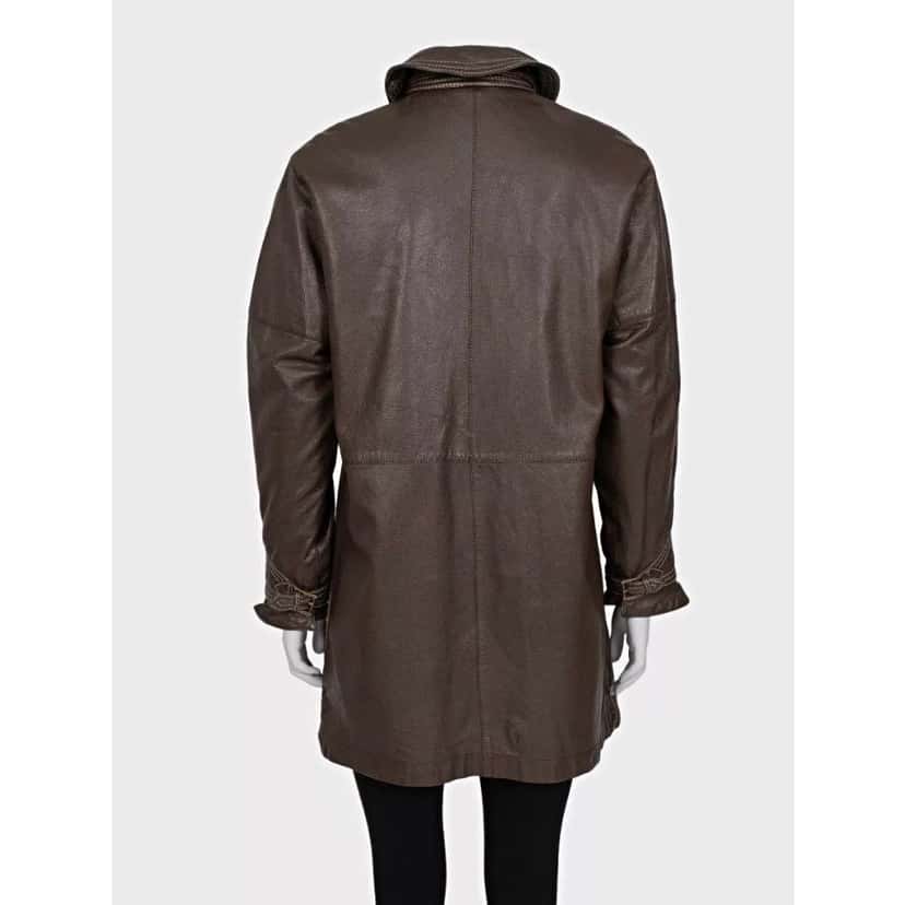 Gianfranco Ferré Ferre Classic Brown Leather Jacket Sz M Pre-owned Brown Leather Good condition - Inside View