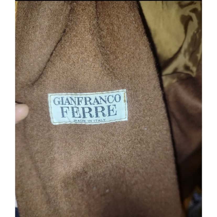 Gianfranco Ferré Ferre Classic Brown Leather Jacket Sz M Pre-owned Brown Leather Good condition - Box View