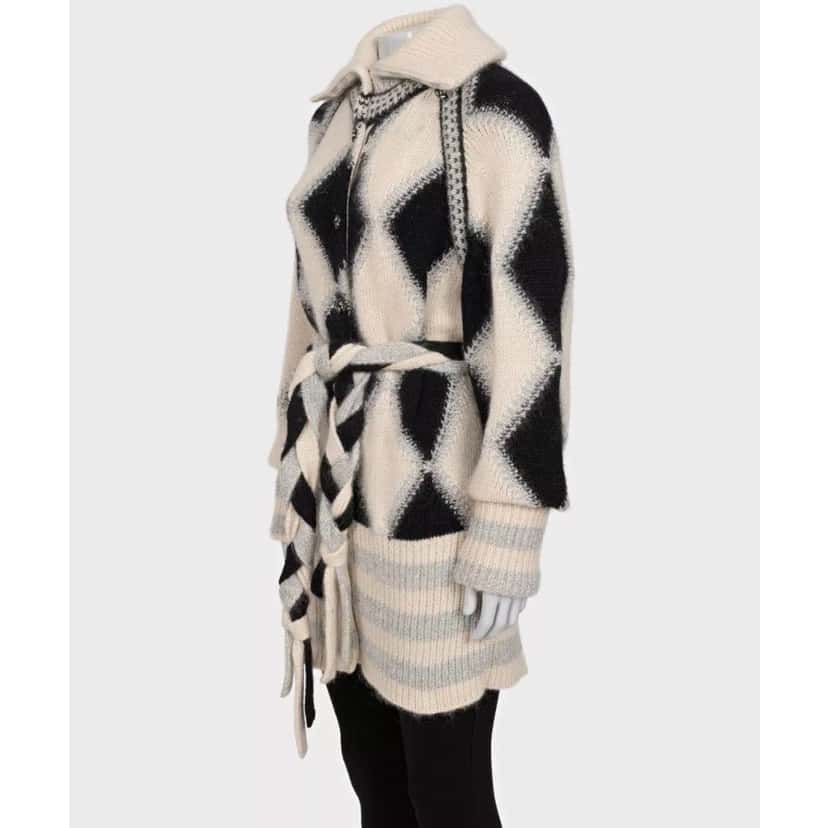 Chanel Chanel Luxury Cashmere Blend Belted Cardigan Sz 38/M Pre-owned Red Wool Good condition - Back View