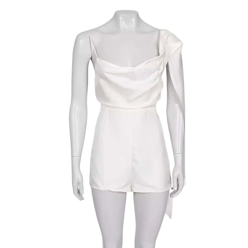 Christian Dior Christian Dior White Open Back Jumpsuit - Size XS/34 Pre-owned White Never worn - Front View