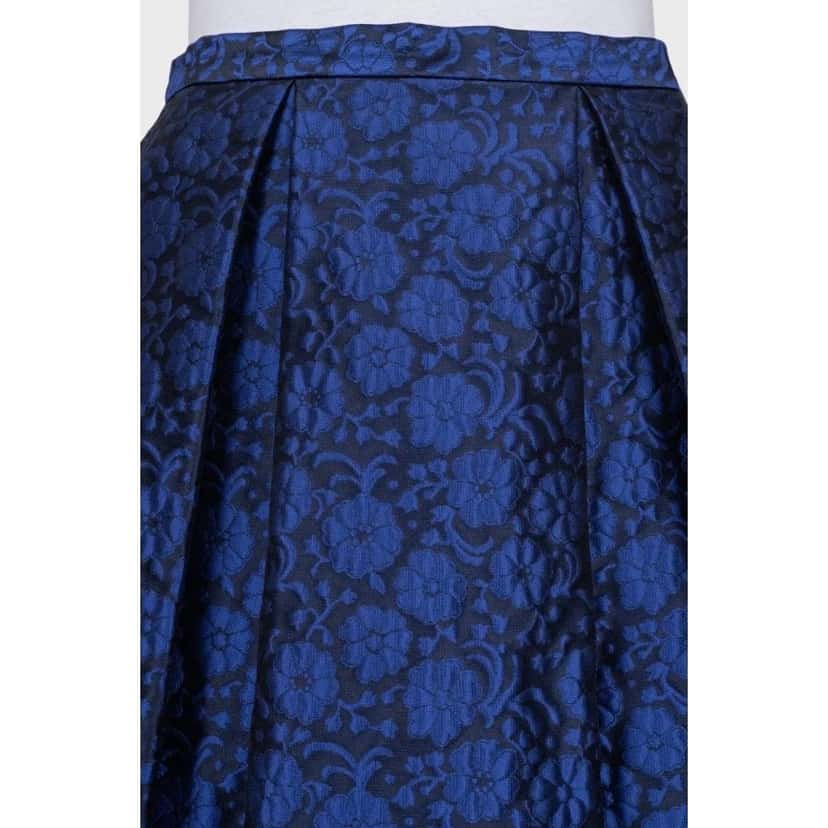 Christian Dior Christian Dior Blue Floral Silk Skirt - Sz M (EU 42) pre-owned Blue Silk Never worn - Model View