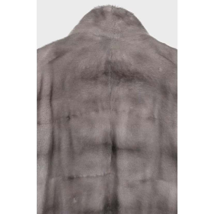 Gianfranco Ferré Gianfranco Ferre Gray Faux Fur Coat High Collar Sz L pre-owned Grey Good condition - Box View