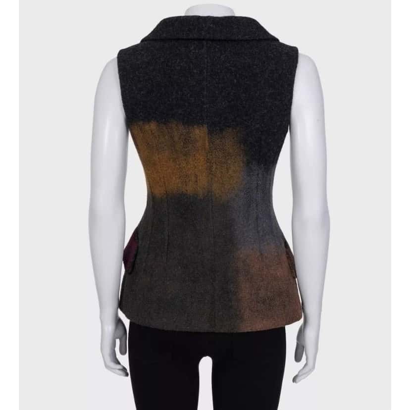 Christian Dior Christian Dior Wool Fitted Vest - Sz/36 Pre-owned Red Wool Good condition - Inside View