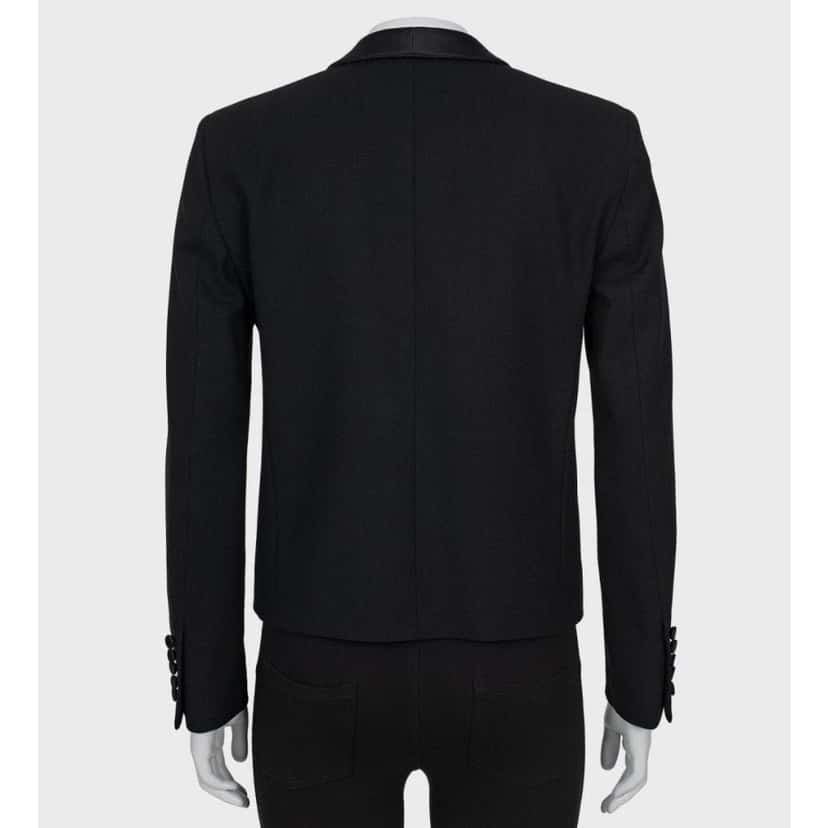 Saint Laurent Saint Laurent Black Wool Satin Lapels Jacket Sz.40 pre-owned Black Wool Good condition - Inside View