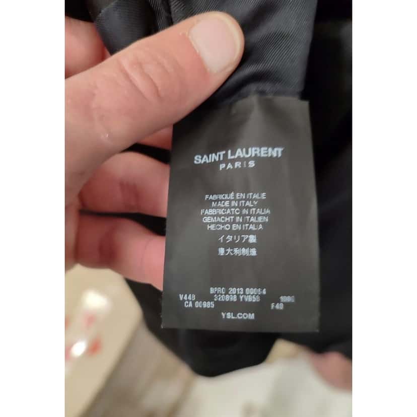Saint Laurent Saint Laurent Black Wool Satin Lapels Jacket Sz.40 pre-owned Black Wool Good condition - Box View