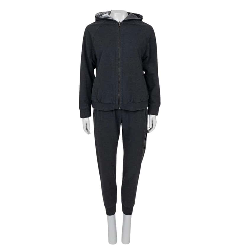 Brunello Cucinelli Brunello Cucinelli Reversible Cotton Tracksuit - Size S Pre-owned Grey Cotton Good condition - Front View