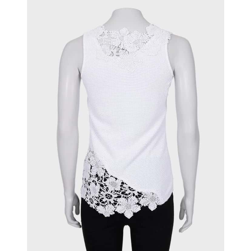 Chanel Chanel Lace-Trim Cotton Tank Top Size S/FR36 Pre-owned Other Lace Good condition - Inside View