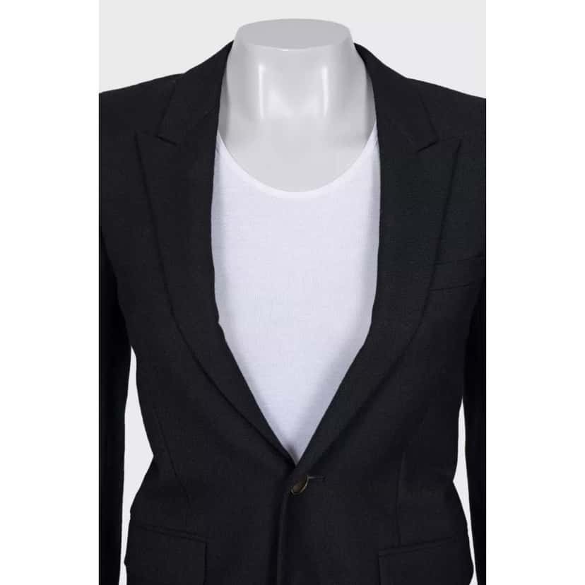 Saint Laurent Chic Saint Laurent Black Wool Jacket - FR34/XS Pre-owned Black Wool Good condition - Model View