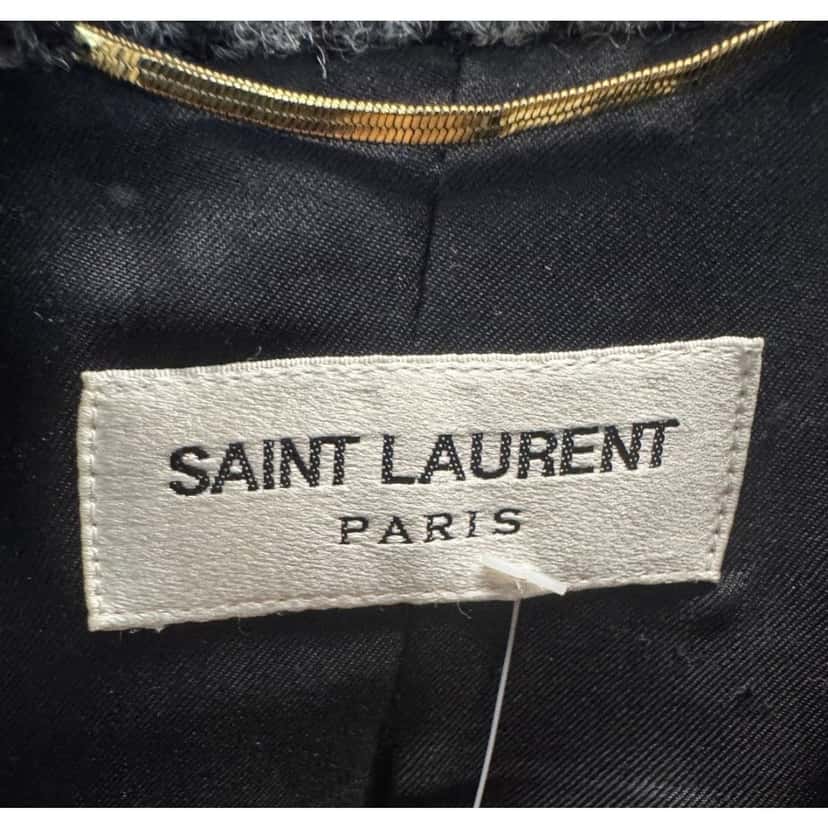 Saint Laurent NWOT Saint Laurent Houndstooth Wool Jacket, FR36/S Pre-owned Red Wool Never worn - Box View