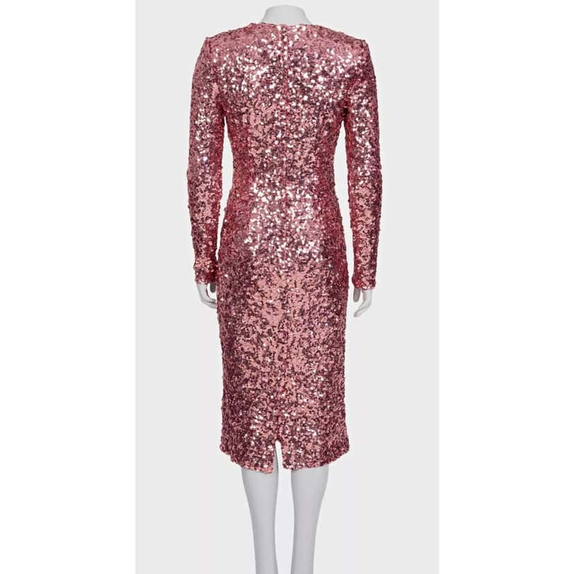 Dolce & Gabbana Dolce & Gabbana Pink Sequin Dress - Size M/IT42 Pre-owned Pink Cotton Good condition - Inside View