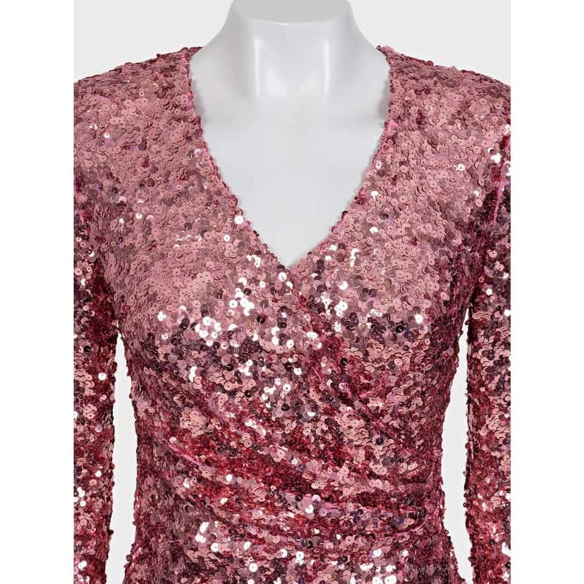 Dolce & Gabbana Dolce & Gabbana Pink Sequin Dress - Size M/IT42 Pre-owned Pink Cotton Good condition - Model View