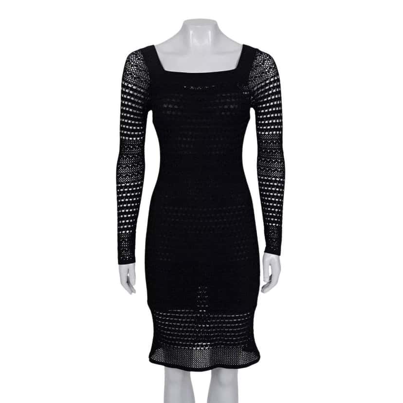 Tom Ford Tom Ford Black Knitted Dress - Size S Pre-owned Black Good condition - Front View