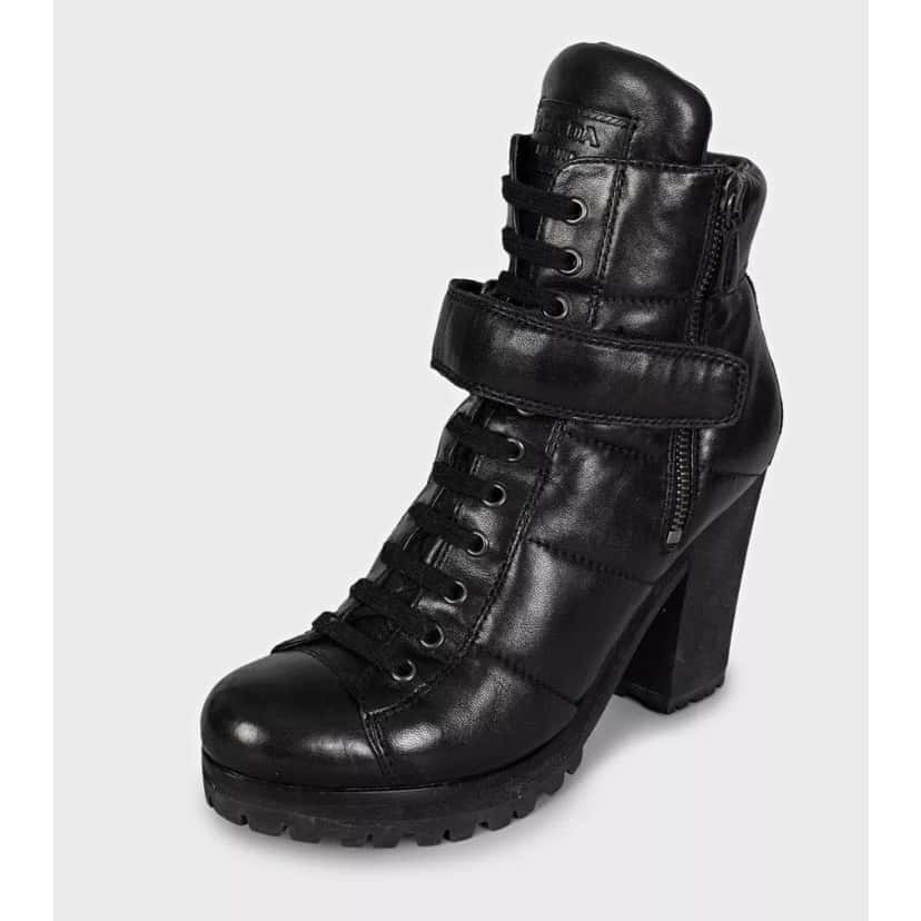 Prada Prada Sport Black Leather Ankle Boots Size 37.5 pre-owned Black Leather Good condition - Inside View