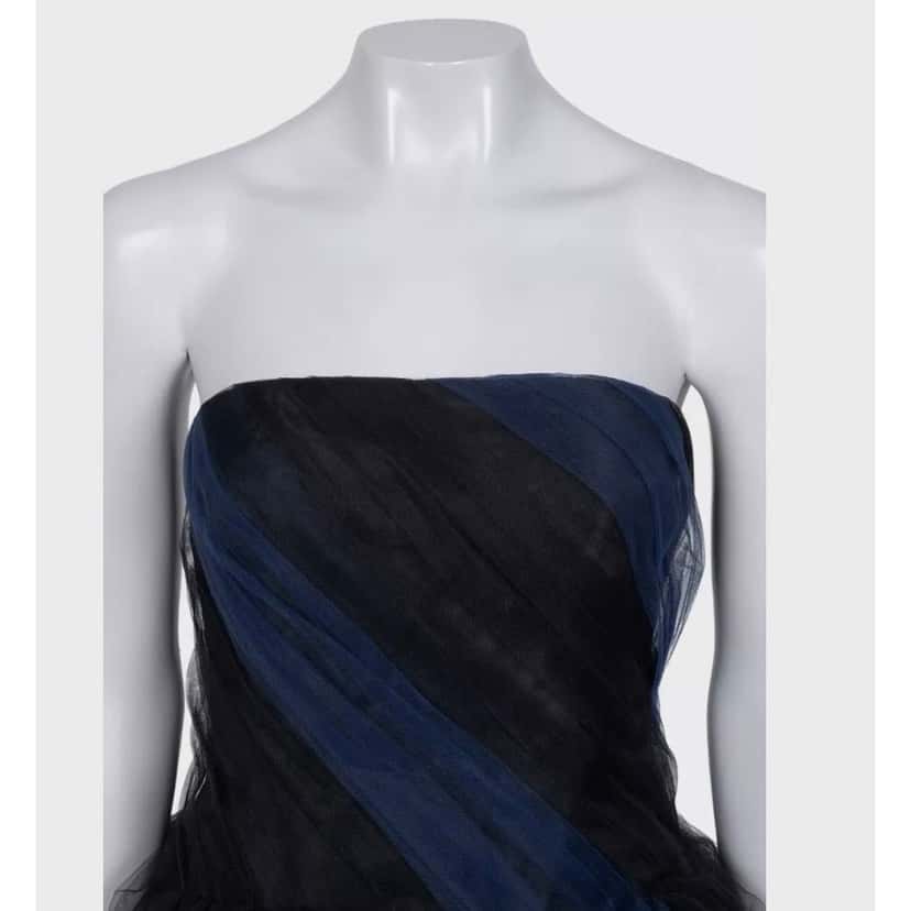 Oscar de la Renta Oscar de la Renta Black Off-Shoulder Dress Sz.US6/M Pre-owned Black Good condition - Model View