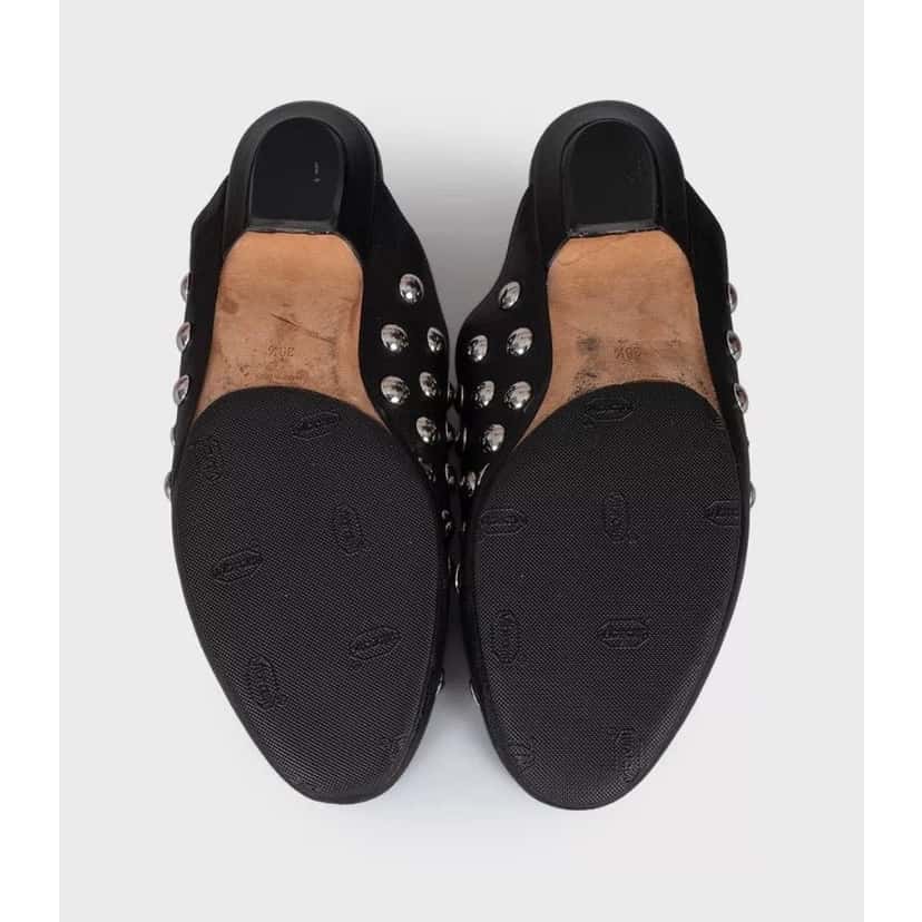 Khaite Khaite The Otto Black Leather Clogs - Size 38.5 pre-owned Black Leather Good condition - Box View