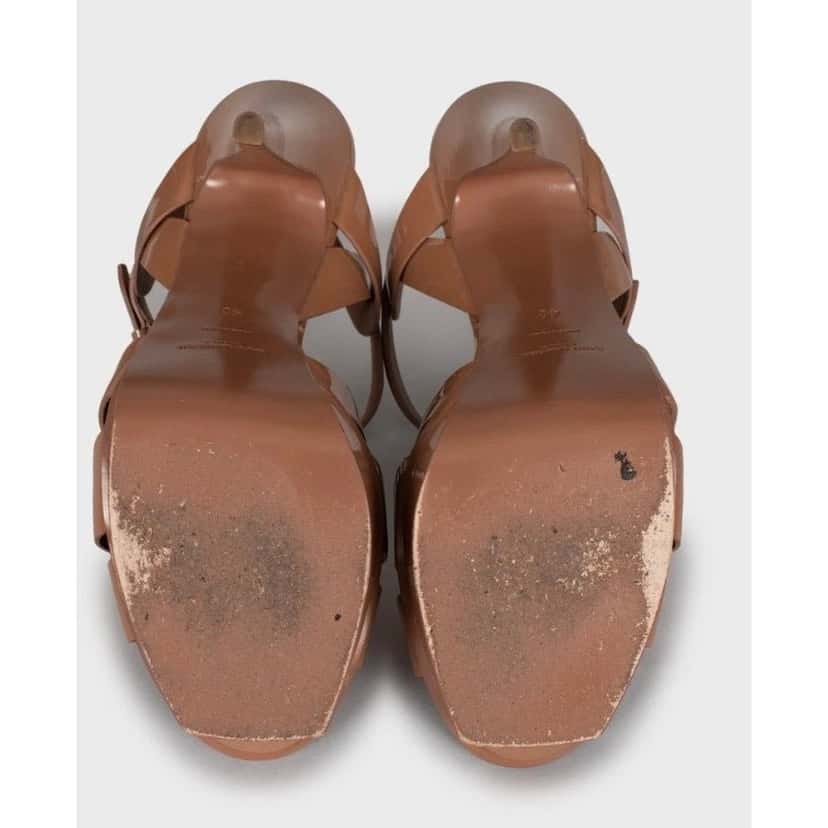 Saint Laurent Saint Laurent Tribute Brown Leather Sandals Size 40 pre-owned Brown Leather Good condition - Box View