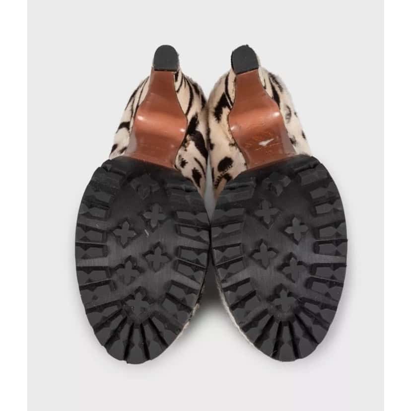 Alaïa Alaïa White Pony Hair Animal Print Platform Pumps sz.37 Pre-owned White Leather Good condition - Box View