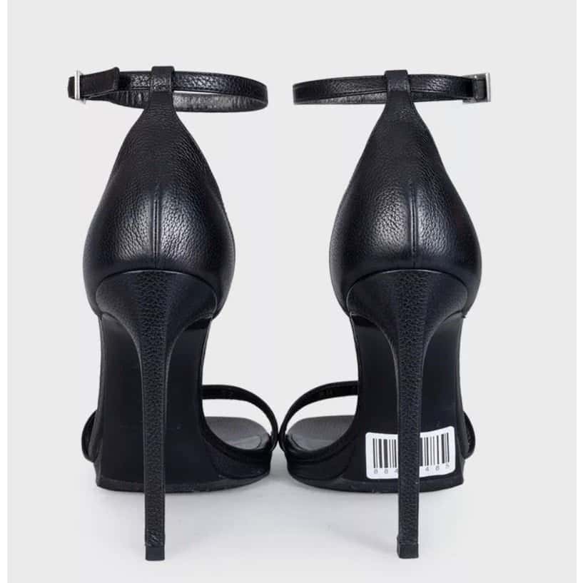 Saint Laurent Saint Laurent Black Leather Tribute Heels Size 37 Pre-owned Black Leather Good condition - Model View