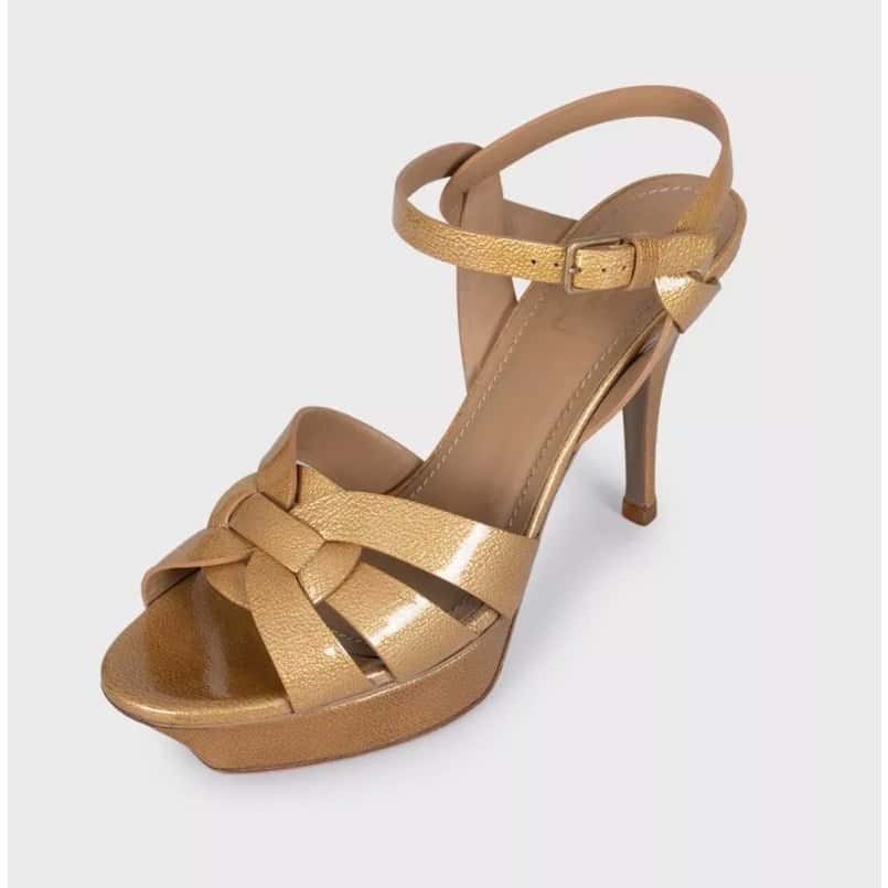 Saint Laurent Saint Laurent Tribute Gold Leather Sandals - Sz. 38.5 pre-owned Gold Leather Good condition - Inside View