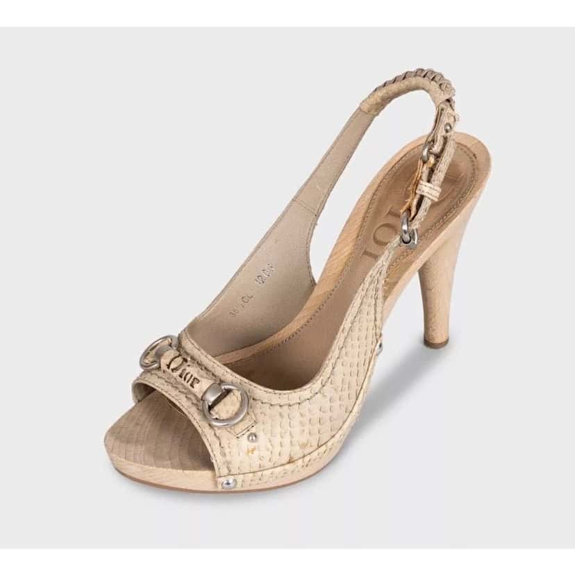 Christian Dior Christian Dior Beige  Leather Sandals Sz.35 Pre-owned Beige Leather Good condition - Inside View