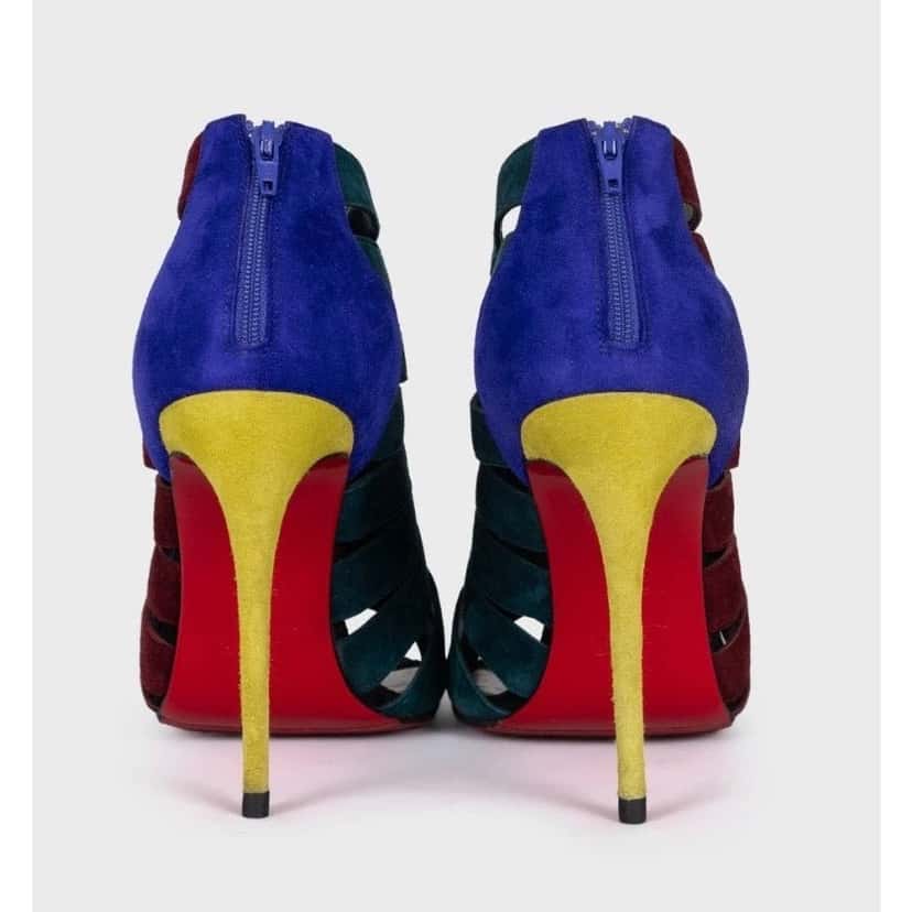 Christian Louboutin Christian Louboutin Multicolor Suede Heels - Sz.38.5 pre-owned Other Suede Good condition - Model View