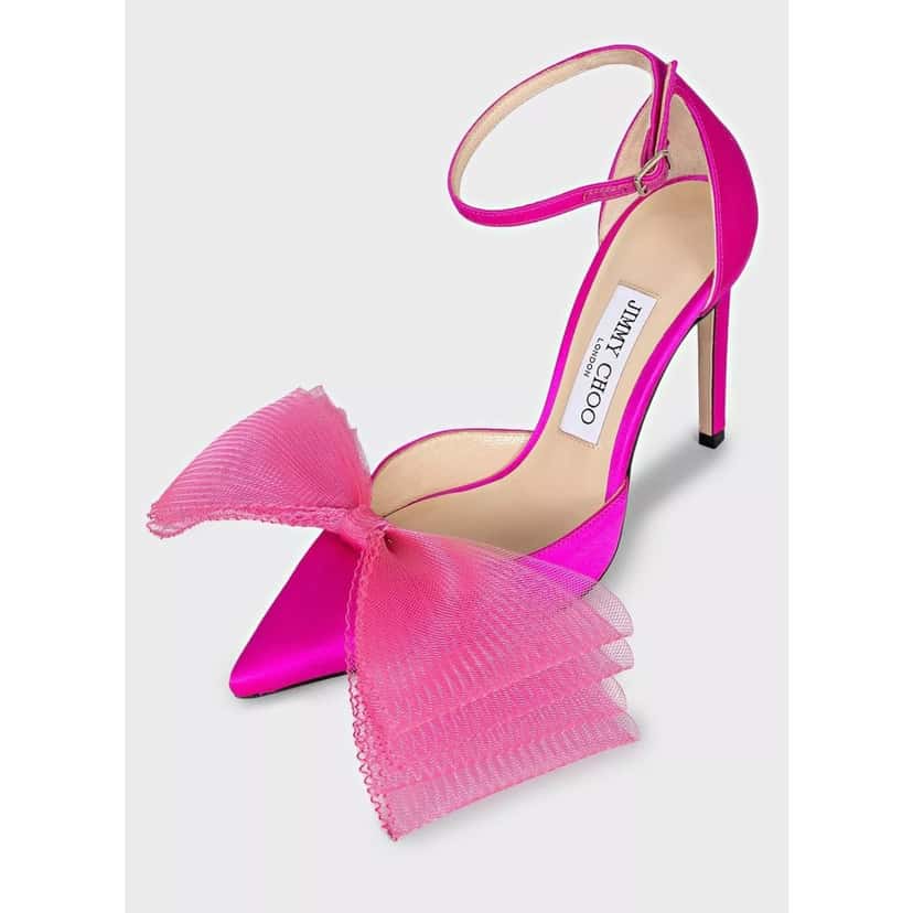 Jimmy Choo NWB Jimmy Choo Aveline 100 Pink Heels - Size 37 Pre-owned Pink Leather Never worn, with tag - Inside View