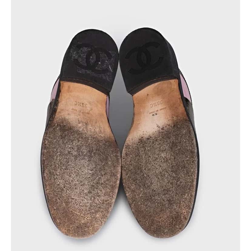 Chanel Chanel Tricolor Lace-Up Clogs Sz.38.5 Pre-owned Other Lace Good condition - Model View