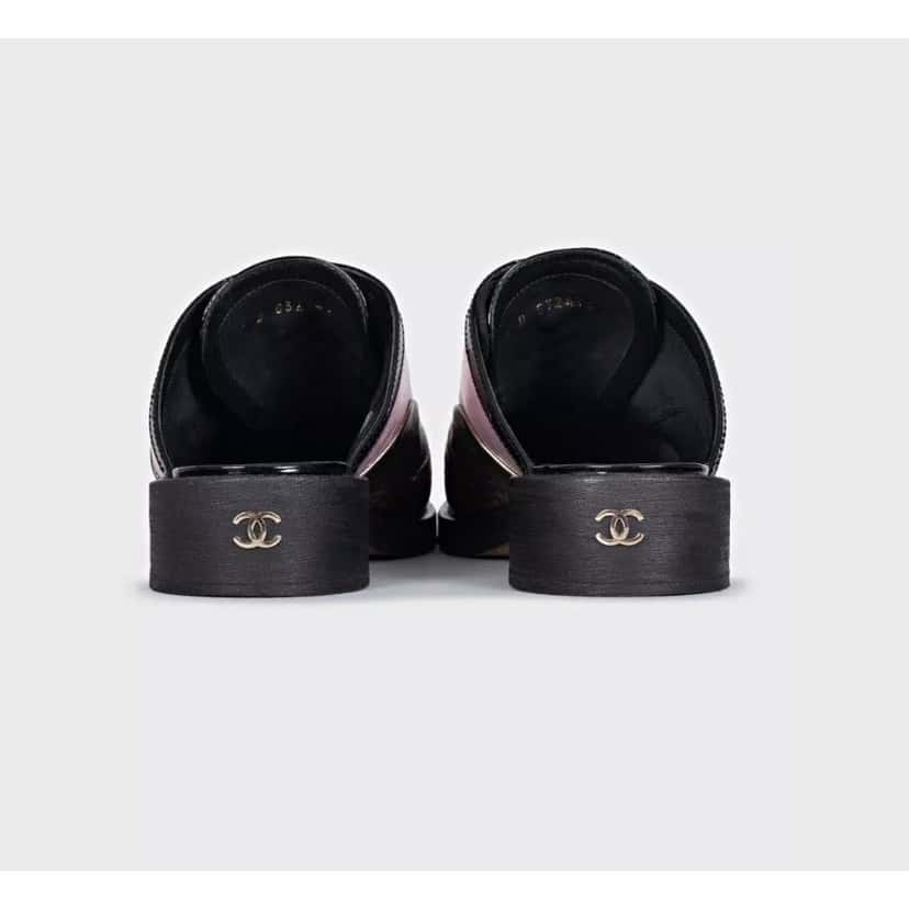 Chanel Chanel Tricolor Lace-Up Clogs Sz.38.5 Pre-owned Other Lace Good condition - Box View