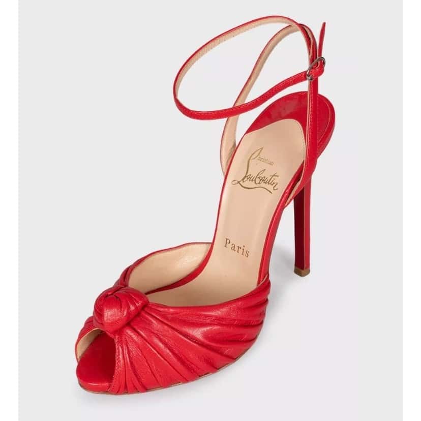 Christian Louboutin Christian Louboutin Red Leather Strappy Sandals Size 38 pre-owned Red Leather Good condition - Inside View